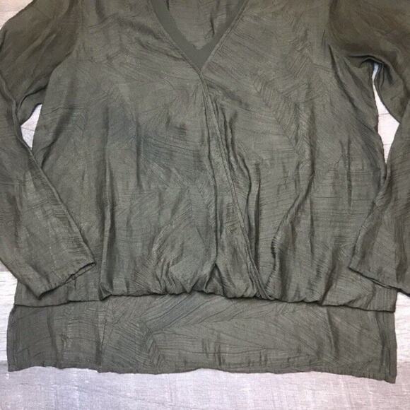 Cooper & Ella Green Wrap Front Blouse - Picture 6 of 8